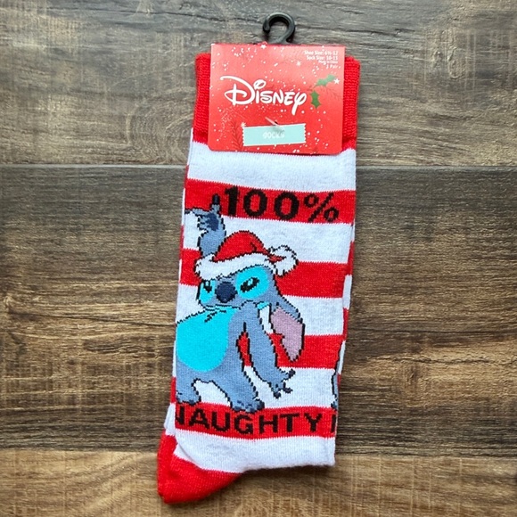 Disney Stitch Colorful Crew Socks Trio - Picture 3 of 5